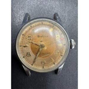 Vintage Westclox Men's Mechanical Wristwatch Swiss Made w Bullseye Style Dial